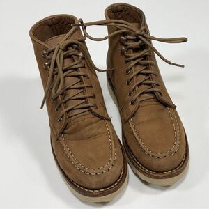 Pre-Owned Thursday Boot Co Pebble Tan Nubuck Moc Toe Boot Women's Size 6.5